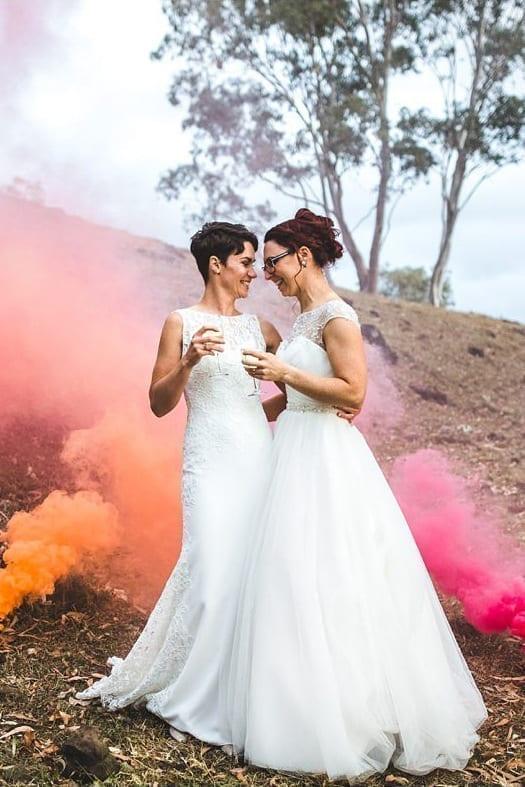 Tegan And Ena One Of Australias First Same Sex Weddings Wlc White