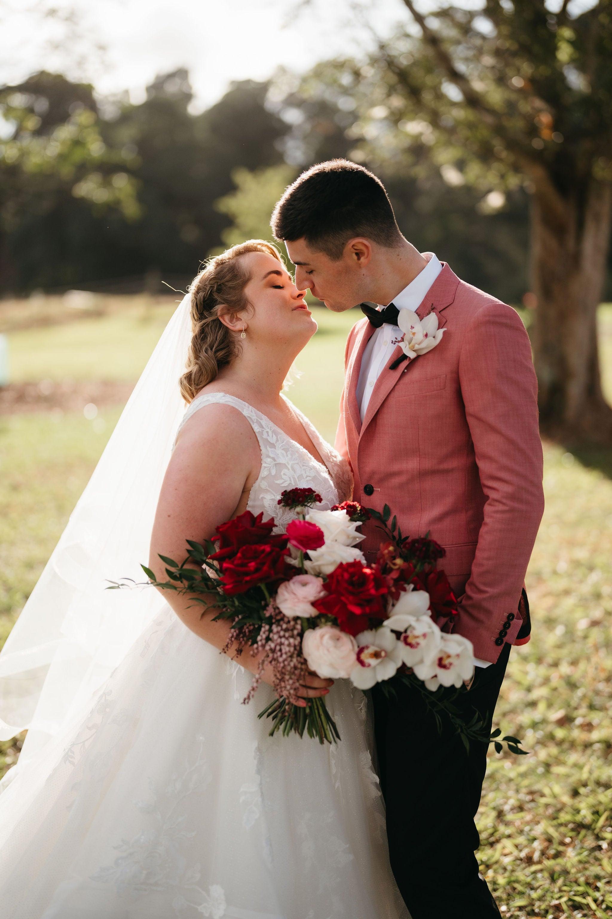 Mindy D3384 Essense of Australia Floral Lace Ballgown With V neckline White Lily Couture